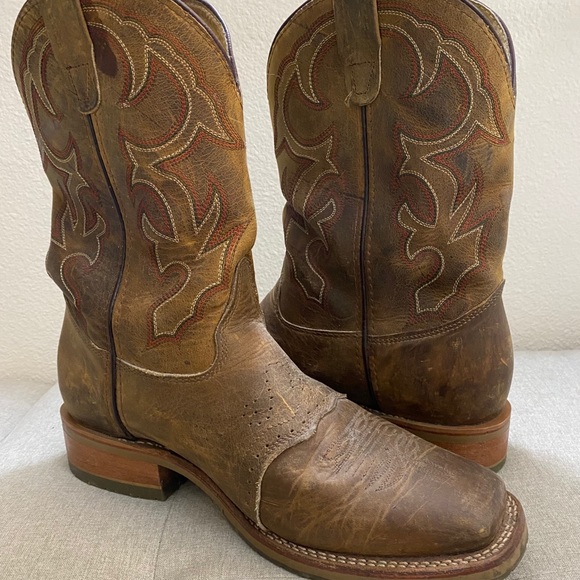 double h black cowboy boots